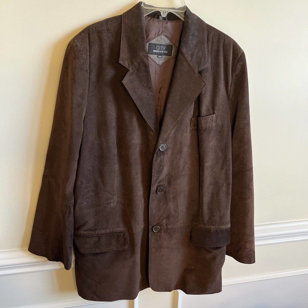 Jones New York Brown Suede Sport Coat Blazer